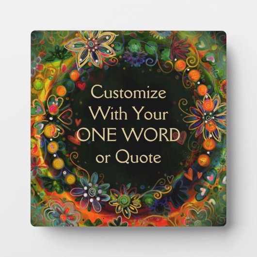 Anpassen Sie Ihre eigene Fun Bloral Hübsch Inspiri Fotoplatte (Vorderseite)