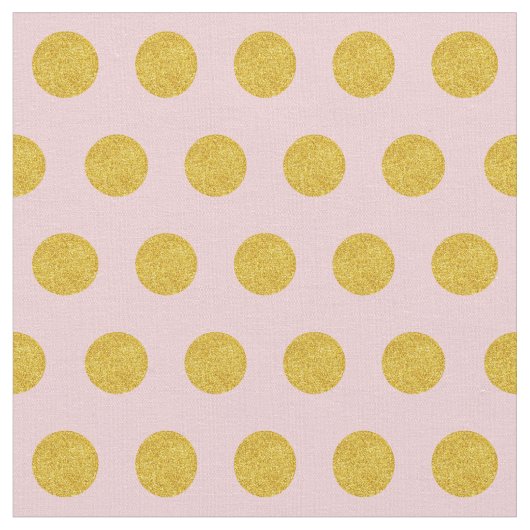 Anpassen Sie Ihre eigenen Goldpolka-Punkte-Muster  Stoff (Nahaufnahme)