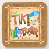 Anpassen - Tiki Bar Design Getränkeuntersetzer (Vorderseite)