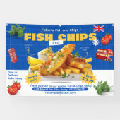 Anpassen UK-Ausgabe Leckerer Fish N Chips Werbeanz Banner (Horizontal)