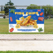 Anpassen UK-Ausgabe Leckerer Fish N Chips Werbeanz Banner (InSitu)