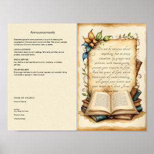 Anpassen und Herunterladen von Church Bulletin Poster