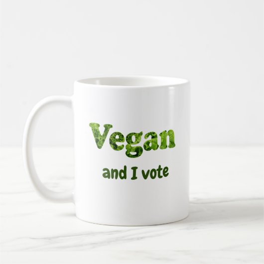 Anpassen Veganer aktivistischer Wähler Kaffeetasse (Links)