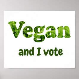Anpassen Veganer aktivistischer Wähler Poster