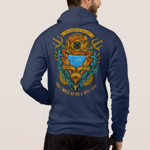 Anpassen Vintager Tiefsee-Taucher Poseidon Hoodie