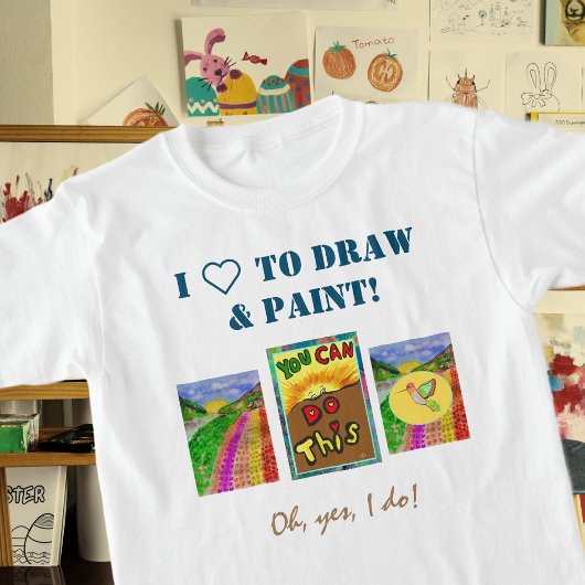 Anpassen von 3-Foto-Panel- und Textvorlage T-Shirt