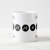 Anpassen von 5 Buchstaben für Geschenke und gelieb Jumbo-Tasse (Vorderseite)