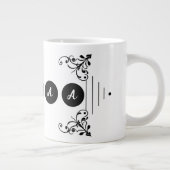 Anpassen von 5 Buchstaben für Geschenke und gelieb Jumbo-Tasse (Rechts)
