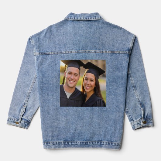 Anpassen von Abschluss-Foto hinzufügen Jeansjacke (Rückseite)