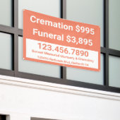 Anpassen von Bestattungsdiensten Banner (Äußeres Gebäude)