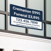 Anpassen von Bestattungsdiensten Banner (Äußeres Gebäude)