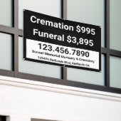 Anpassen von Bestattungsdiensten Banner (Äußeres Gebäude)