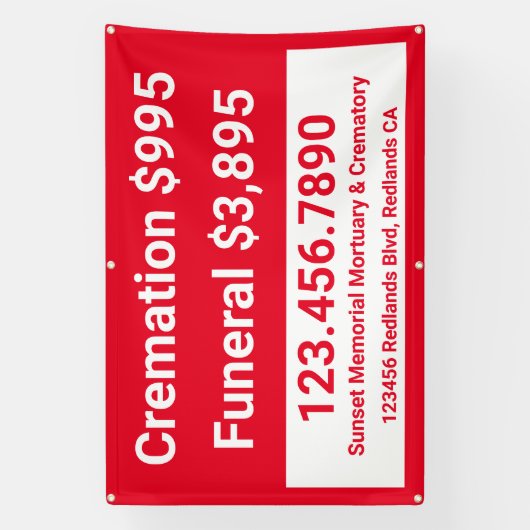 Anpassen von Bestattungsdiensten Banner (Vertikal)