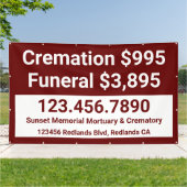 Anpassen von Bestattungsdiensten für Kreaturen Banner (Außenbereich)