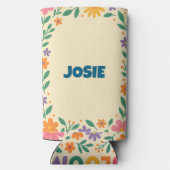 Anpassen von Blumen-BLOOM-Designfarben Selters Dosenkühler (Rückseite)