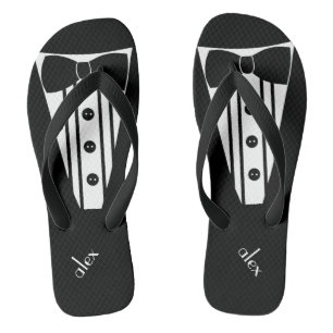 Anpassen von Color Tuxedo-Trauzeugen Badesandalen