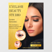 Anpassen von Eyelash Extensions Studio Business Fr Fensteraufkleber (Blatt)