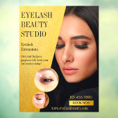 Anpassen von Eyelash Extensions Studio Business Fr Fensteraufkleber (Blatt 3)