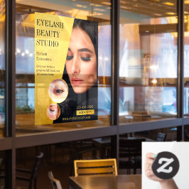 Anpassen von Eyelash Extensions Studio Business Fr Fensteraufkleber