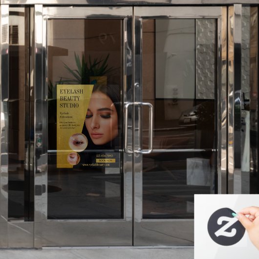 Anpassen von Eyelash Extensions Studio transparent Fensteraufkleber (Büro Tür)