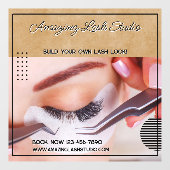 Anpassen von Eyelash Studio Business Large Fensteraufkleber (Blatt)