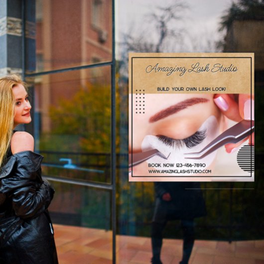 Anpassen von Eyelash Studio Business Large Fensteraufkleber
