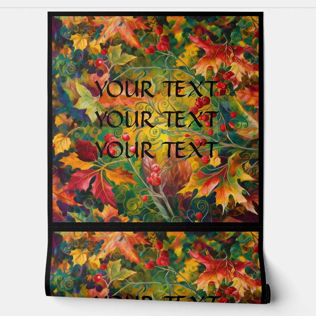 Anpassen von floralen Name-Herbstfarben Tapete (Abrollen)