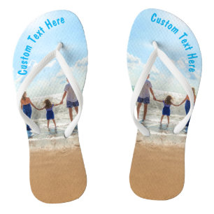 Anpassen von Foto-Flip-Flops mit Text Badesandalen