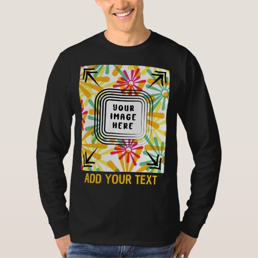 Anpassen von Foto und Text hinzufügen T-Shirt (Vorderseite)