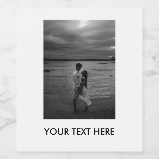 Anpassen von Foto und Text Weinetikett (Einzelnes Label)