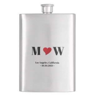 Anpassen von Gastgeschenke Hochzeiten für rote Her Flachmann