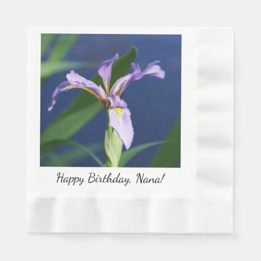 Anpassen von Iris Party Napkins Serviette (Vorderseite)