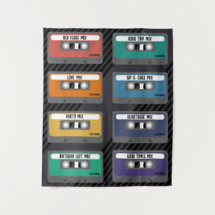 Anpassen von Labels Mixtape Tapestry Wandteppich