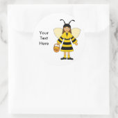 Anpassen von mir — Mädchen in Bienenkostümen Runder Aufkleber (Tasche)