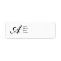 Anpassen von Monogram A Script-Rücksendeadresse