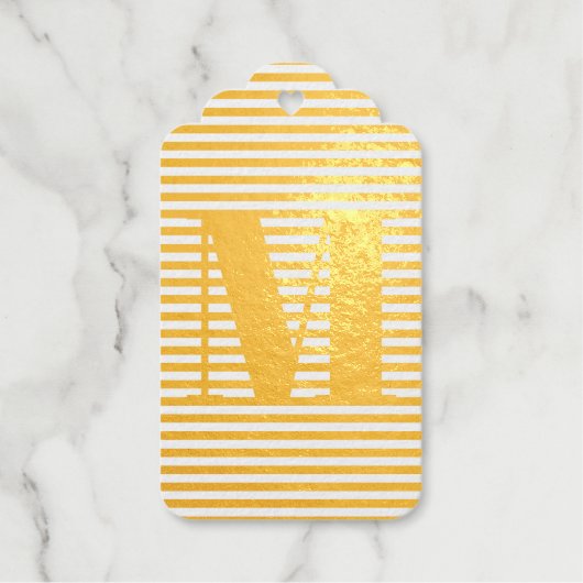Anpassen von Monogramm-Anfangsstreifen Geschenkanhänger (Vorderseite)