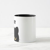 Anpassen von Monogramm und Name Script Funny Black Tasse (Zentrum)