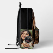 Anpassen von Mops-Foto hinzufügen Bedruckter Rucksack (Links)