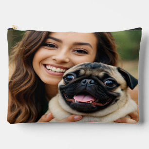 Anpassen von Mops-Foto hinzufügen Zubehörtasche