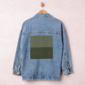 Anpassen von Moss Green Split Panel Denim Jacket Jeansjacke (Hangar)