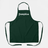 Anpassen von NAME monogramm dunkelgrün Schürze (Vorderseite)