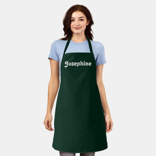 Anpassen von NAME monogramm dunkelgrün Schürze (Getragen)
