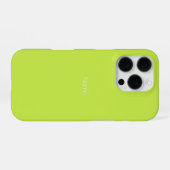 Anpassen von NAME Monogramm Kalkgrün iPhone Hülle (Rückseite (Horizontal))