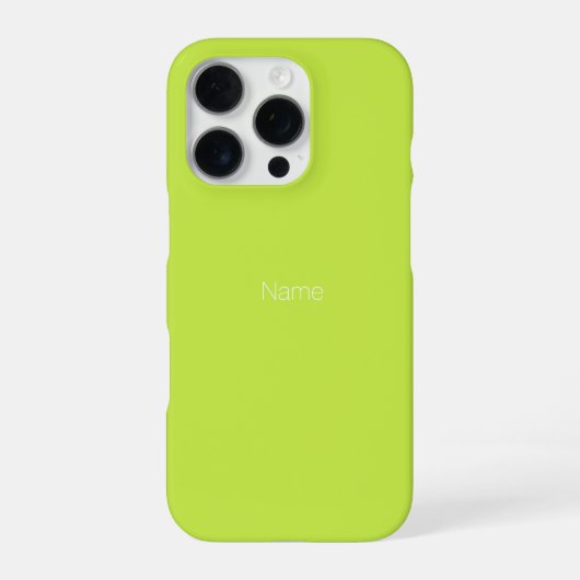 Anpassen von NAME Monogramm Kalkgrün iPhone Hülle (Rückseite)