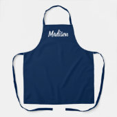 Anpassen von NAME Monogramm Marine blau Schürze (Vorderseite)