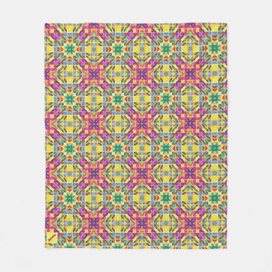 Anpassen von Name Quilt Muster Soft Thread Fleecedecke (Vorderseite)