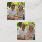 Anpassen von neuem Foto hinzufügen Quadratische Visitenkarte (Vorne/Hinten)