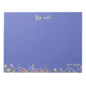 Anpassen von Notepad | Wildblumen Notepad Notizblock (Vorderseite)