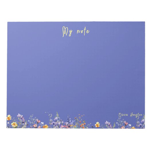 Anpassen von Notepad | Wildblumen Notepad Notizblock (Vorderseite)