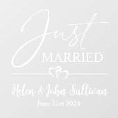 Anpassen von nur verheirateten zwei verbundenen He Fensteraufkleber (Blatt)